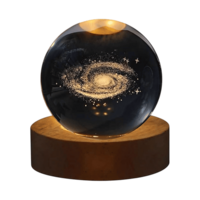 Crystal Ball Lamp  Moon/Galaxy at Rs.79