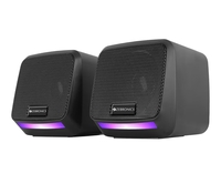 ZEBRONICS Igloo 1, 2.0 USB Computer Speakers, 8 Watts, Multicolor LED, USB Powered, AUX, Volume Control Pod for PC, Laptops, Desktop, Black

