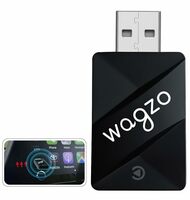 2-in-1 Wireless Car Receiver, Converts Wired Auto Android & CarPlay to Wireless, Bluetooth Connectivity, Only for Cars with OEM Installed Wired Android Auto/CarPlay (Black)