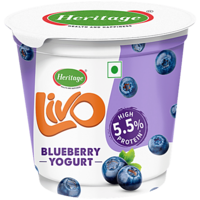 Heritage Livo Blueberry Yogurt, 90 g (hyperlocal)