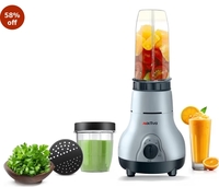 ACTIVA Easy Mix Nutri 2 Jar Mixer Grinder for Smoothies, Chutney & Shakes, Long Lasting Shock Proof Abs Body, Powerful 500 Watt Heavy Duty Motor With Nano Grinding Technology, 2 Years warranty-Black

