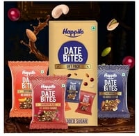 Happilo Date Bites Gift Pack 60g (Date Bites 20g, Date Bites Cranberry 20g & Date Bites Zesty Orange 20g)- Digihaat