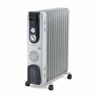 Morphy Richards OFR 13F 13-Fin Oil Filled Radiator Room Heater | 2900W (2500W + 400W PTC Fan) | Adjustable Thermostat, Safety Shut-Off, Castor Wheels | White