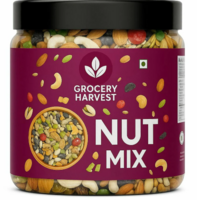 GROCERY HARVEST Nut Mix 1000gm |  Almonds, Cashews, Pistachios & Raisins | Roasted & Lightly Salted | 