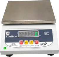 KiloMaxx KM-90,30Kg with EcoSense Technology Pole Display for All Kirana & Vegetable shop Weighing Scale (7" * 9", White Jan 2024 Model)