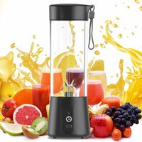 Portable 6-Blade Juicer Blender with Built-In Jar, Juice Mixer Bottle, Fruit Juice Machine, USB Rechargeable Personal Size Juicer Grinder for Juices, Kitchen Appliance for Protein & Milk Shakes (Multi Colour) (S2)