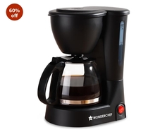 Wonderchef Swift Brew Coffee Machine for Home | 650W | Brew 6 Cups at a Time | Anti-Drip System | Keep Warm Plate | Borosilicate Glass Carafe | Compact Design | 2-Year Warranty

