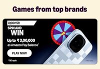 Amazon IQOO 15R Spin and Win up to ₹3,00,000 as Amazon Pay Balance*