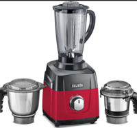 Sujata MG01 Mixer Grinder | 1000 Watts Double Ball Bearing Motor | 25000 RPM | Non-Stop 90 Mins Running | 3 Jars including 1750ml Blender, 1000ml Grinder, 500ml Chutney Jar | Red & Black