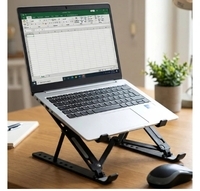 Adjustable Portable Tablet Stand  Ergonomic Holder Riser (Up to 14 inch) - Digihaat