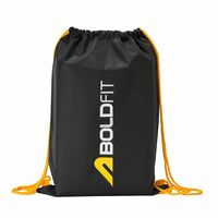 Boldfit Drawstring Bag for Men 25ltrs Gym Bag for Man & Women Small Bags for Mens Multipurpose Drawstring Backpack Kit for Shoes, Travel StringBag for Men Rope Bags for Mens String Backpack - Black