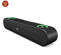 GOVO GoSurround 220 16W Bluetooth Sound bar, 2000 mAh Battery, 2.0 Channel with 52mm Drivers, Multicolor LED Lights with TWS, AUX, Bluetooth and USB (Platinum Black)



