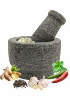 Stone Mortar and Pestle Set for Spices (4 inch), Okhli Masher, Okhli Mixer, Khalbatta stone