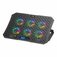 Ant Esports NC210 Gaming Laptop RGB Cooling Pad, 6 Quite Cooling Fans, Dual USB Ports, 5 Height Adjustable, Ergonomic Stand for 10″–15.6″ Laptops – High Airflow Speed Function Notebook Cooler