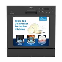 MIDEA 8 Place Setting Countertop Dishwasher (MDWTT0802D(B) IN, Black