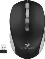 ZEBRONICS Jaguar Wireless Ambidextrous Optical Wireless Mouse (Black)