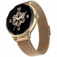 Noise Diva Smartwatch with Diamond Cut dial, Glossy Metallic Finish (Gold Link)