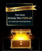 Mystery box - get rs 250 worth coupon on selected smartphones 