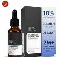 ThriveCo Niacinamide Serum with Zinc PCA | Reduces Acne Marks & Blemishes | Minimizes Pores | Oil Control Face Serum for Oily Skin | For Men & Women | 30ml

