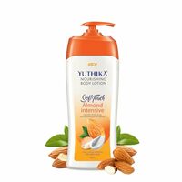 Yuthika Naturals Almond Soft Touch 500ml Body Lotion for Women & Men | 72Hr Hydration | for Dry to Very Dry Skin | Enriched with Almond Oil | Non Greasy & Healthy Looking Skin