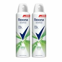 Rexona Advanced Protection Bamboo & Aloe Vera with MotionSense | 0% Alcohol | 72H Non Stop Protection | For Women | 200 ML (Pack of 2)