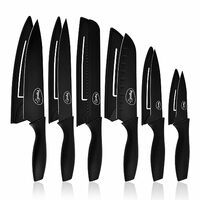 Pigeon by Stovekraft Edge Carbon Knife Set 6 Pcs (Black)