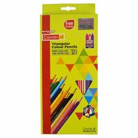 Camlin Triangular Colour Pencils - 12 Shades (Multicolor) {Location specific} 