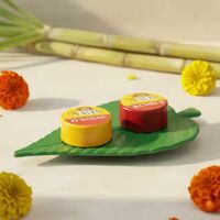 Zepto - Cycle Pure Om Shanthi Leaf-Style Tambulam Kit with Kumkum & Turmeric - Pack of 10