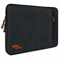 Gizga Essentials 15.6 Inch Laptop Sleeve Case Cover Pouch Bag with Front Pocket| Slim & Water-Resistant Nylon Fabric with Shockproof Foam Padding, Soft Lining & Premium Zipper Closure (Black)