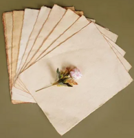 Bazaar : Vintage Handmade Deckle Edge Paper 