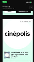cred daily rewards - cinepolis 100 rs voucher 