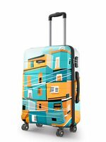 Safari Oasis Neo Trolley Bag Medium Size, 65 cms Printed Hard Side Travel Bag for Men and Women, 8 Wheel Luggage Suitcase for Travelling