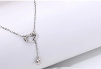 GIVA 925 Sterling Silver Rhodium-Plated Heart Anklet