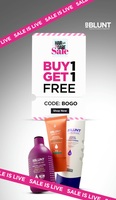 BBlunt Hair to Dare Sale : Buy 1 Get 1 Free + Additional 5% Discount on Prepaid Orders 