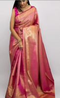 SGF11 Women's Kanjivaram Soft Silk Saree With Blouse Piece