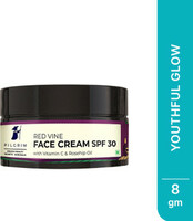 Pilgrim French Mini Red Vine Youthful Glow Moisturizer SPF 30 | Anti-Ageing & Hydrating (8 g)