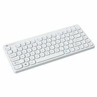Portronics Bubble Multimedia Wireless Keyboard 2.4 GHz & Bluetooth (White)