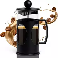    Birch & Co. French Press Coffee Maker - Coffee Brewer For Home - Portable Machine - Coffee Filter Machine - Tea Maker Mug , Stainless Steel & Borosilicate Glass, Lightweight & Durable, Matteblack