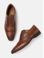 Louis Philippe Men Perforated Leather Formal Brogues