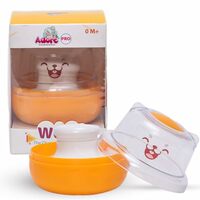 Adore WOW Powder puff set - Baby Care After-Bath Powder Puff with Portable Talcum Powder Holder Box (Hamster Orange)