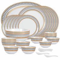 Cello Opalware Divine Series Elinor Dinner Set, 33 Units 