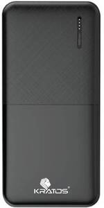 Kratos 10000 mAh 12.5 W Compact Pocket Size Power Bank (Grey, Lithium Polymer, Fast Charging for Mobile, Smartwatch, Speaker, Tablet, Trimmer, Earbuds)