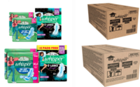 Whisper sanitary Napkins - 50% off