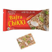 Roasty Tasty Bajra Chikki | Millet Chikki Bars | Peanut Chikki with Jaggery | Protein Snacks | No Added Sugar | Healthy Snacks | Energy Bar Replacement | Gluten Free | Pack of 2 | 20 Pcs | 15g each