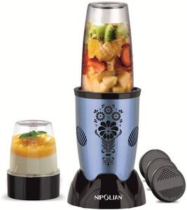 NIPOLIAN TurboBlend 450 W Juicer Mixer Grinder (Nutri Powerful Blender for Smoothies, Juices | 2 Jars | Blue)