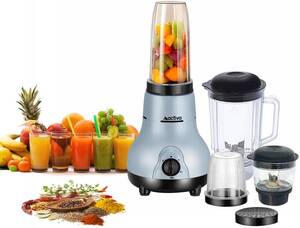 ACTIVA 4 Jars 500 W Juicer Mixer Grinder (Easy Mix Nutri | 4 Jars | BLACK AND GRAY)