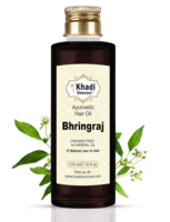 Khadi Omorose Bhringraj Hair Oil |Controls Hair Fall | Promotes Healthy Hair Growth | Mineral Oil Free | Makes Hair Strong, 210ml