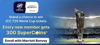 Flipkart-Get 300 supercoin on creating new Marriott Bonvoy account in flipkart on this T20 World cup also stand chance to win world cup tickets