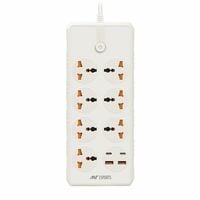 Ant Esports PS722 Power Strips with 7 Universal Socket and 2USB-A & 2Type-C, 3-Meter Cord, 2500-Watt,Fireproof Material, Heavy Duty Cable Overload Protection,Extension for Home/Office Appliances–White