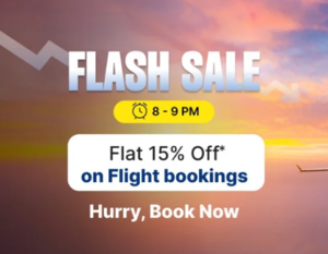 Flipkart flight Flash sale from 8-9 Pm FLAT 15%